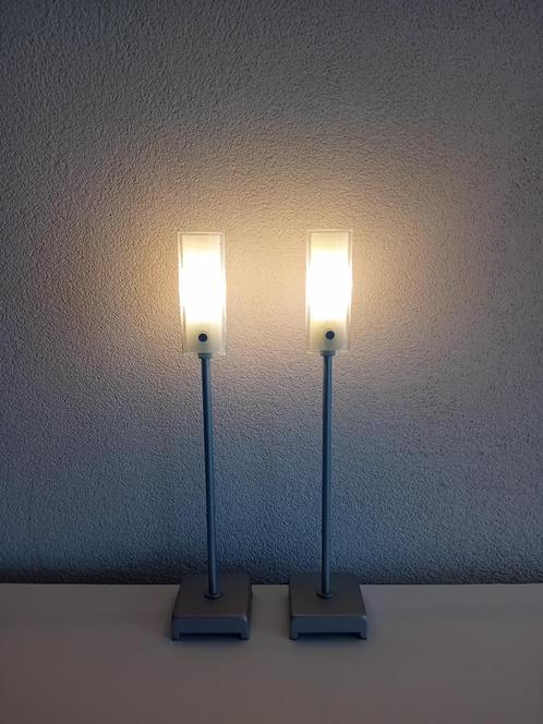 2x Design Taffellamp KLASBO *IKEA*, Huis en Inrichting, Lampen | Tafellampen, Zo goed als nieuw, Minder dan 50 cm, Glas, Kunststof