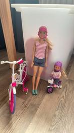 Barbie op fiets met dochter, Ophalen of Verzenden, Zo goed als nieuw, Barbie