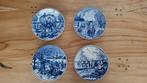 Delfts Blauw Wandbordjes - 4 Jaargetijden - Jaren 50, Ophalen of Verzenden