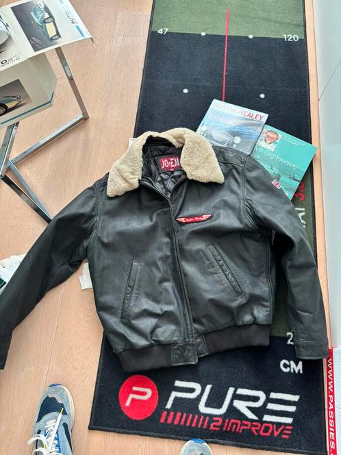 Lederen Austin Healey jas met wollen kraag, Motoren, Kleding | Motorkleding, Jas | leer, Heren, Nieuw zonder kaartje, Ophalen of Verzenden
