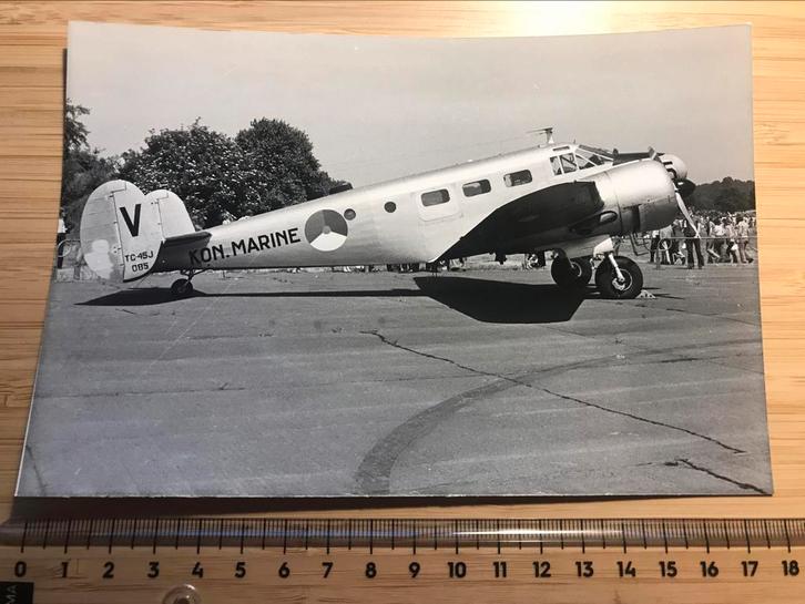 Beech C45 Navigator MLD 085 Marine Vliegtuig Foto Luchtvaart, Verzamelen, Luchtvaart en Vliegtuigspotten, Zo goed als nieuw, Kaart, Foto of Prent