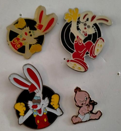 Roger Rabbit konijn baby meisje tekenfilm strip pins, Verzamelen, Speldjes, Pins en Buttons, Gebruikt, Verzenden