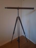 Antieke Nautische Telescoop met Statief - Hout & Koper, Ophalen of Verzenden, Gebruikt, 150 tot 175 cm, Driepoot