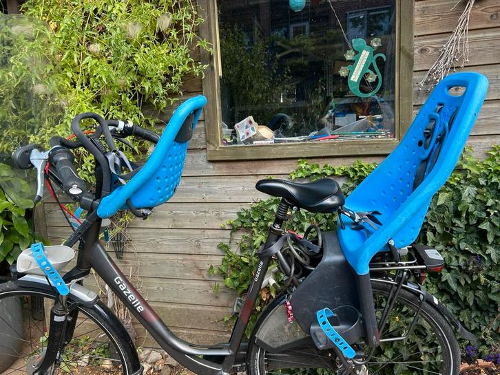 Yepp voorzitje en achterzitje blauw, Fietsen en Brommers, Fietsaccessoires | Fietsstoeltjes, Zo goed als nieuw, Voorzitje, 9 t/m 36 kg