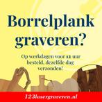 Borrelplanken met Persoonlijke Gravure | Perfect Cadeau!, Ophalen of Verzenden