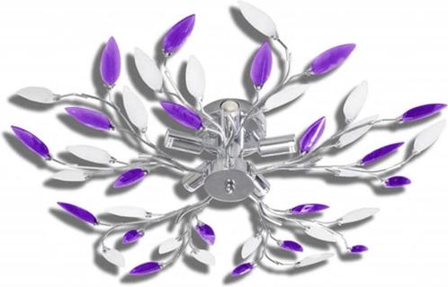 Kroonluchter met Kristallen bladeren. Gratis verzending in N, Huis en Inrichting, Lampen | Kroonluchters, Nieuw, Glas, Kunststof