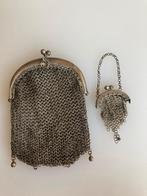 antiek verzilverde portemonnee beugel met kleinere erbij, Antiek en Kunst, Antiek | Goud en Zilver, Ophalen of Verzenden