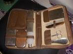 Reisnecessaire vintage/ leer, Antiek en Kunst, Ophalen of Verzenden