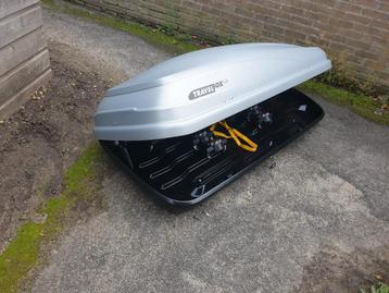 Mooie grote Hapro Travelbox 4.5 MF grijze dakkoffer skibox  beschikbaar voor biedingen