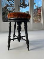 Piano kruk zwart hout met fluweel, Ophalen, Gebruikt