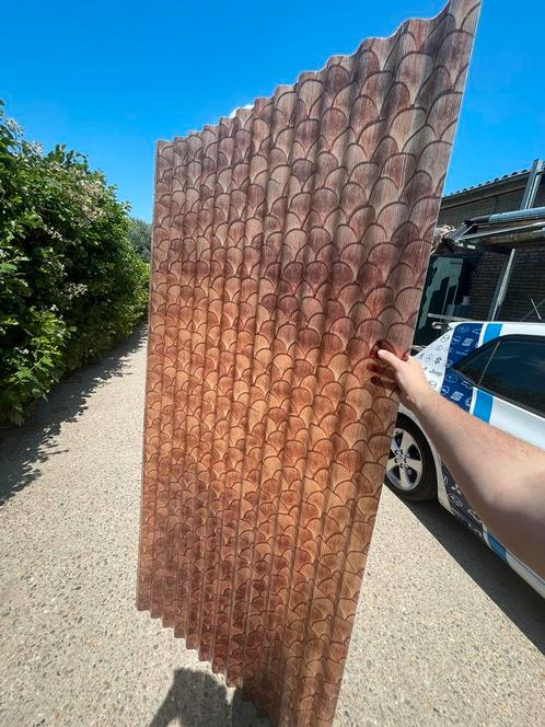 Mooie polyester decor golfplaten 200cm x 100cm €17 per stuk, Doe-het-zelf en Verbouw, Dakpannen en Dakbedekking, Zo goed als nieuw