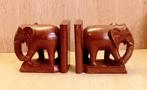 2 marmeren boekensteunen, olifant beelden, Ophalen, Zo goed als nieuw, Dier