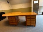 Massief Eiken Bureau met Hoektafel, Huis en Inrichting, Bureaus, Ophalen, Zo goed als nieuw, Bureau