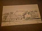 Ids Wiersma pentekening: Boerderij te Wijnaldum, 1899, Antiek en Kunst, Ophalen of Verzenden