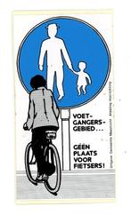 sticker Maastricht Voetgangersgebied geen fietsers, Overige typen, Ophalen of Verzenden, Zo goed als nieuw