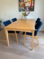 Leolux Camarilla eethoek met uitschuifbaar tafelblad, Ophalen, Gebruikt, 50 tot 100 cm, 150 tot 200 cm