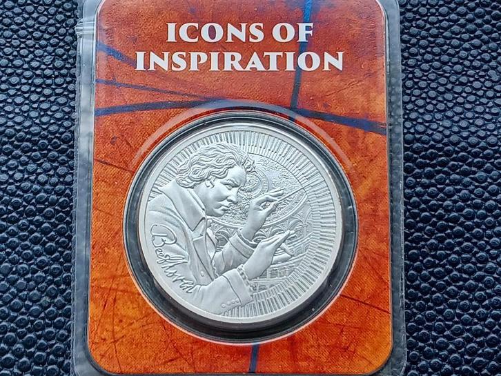 2024 Beethoven - 1 oz silver -Icons of Inspiration, Postzegels en Munten, Munten | Oceanië, Zilver, Ophalen of Verzenden
