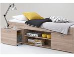 Bed 90x200 (inclusief lattenbodem en matras), Huis en Inrichting, Slaapkamer | Bedden, Ophalen, 90 cm, Eenpersoons, Bruin