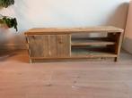 Tv meubel van steigerhout - Jorg - 120x44x37 cm, Ophalen, Gebruikt, 100 tot 150 cm, Minder dan 100 cm
