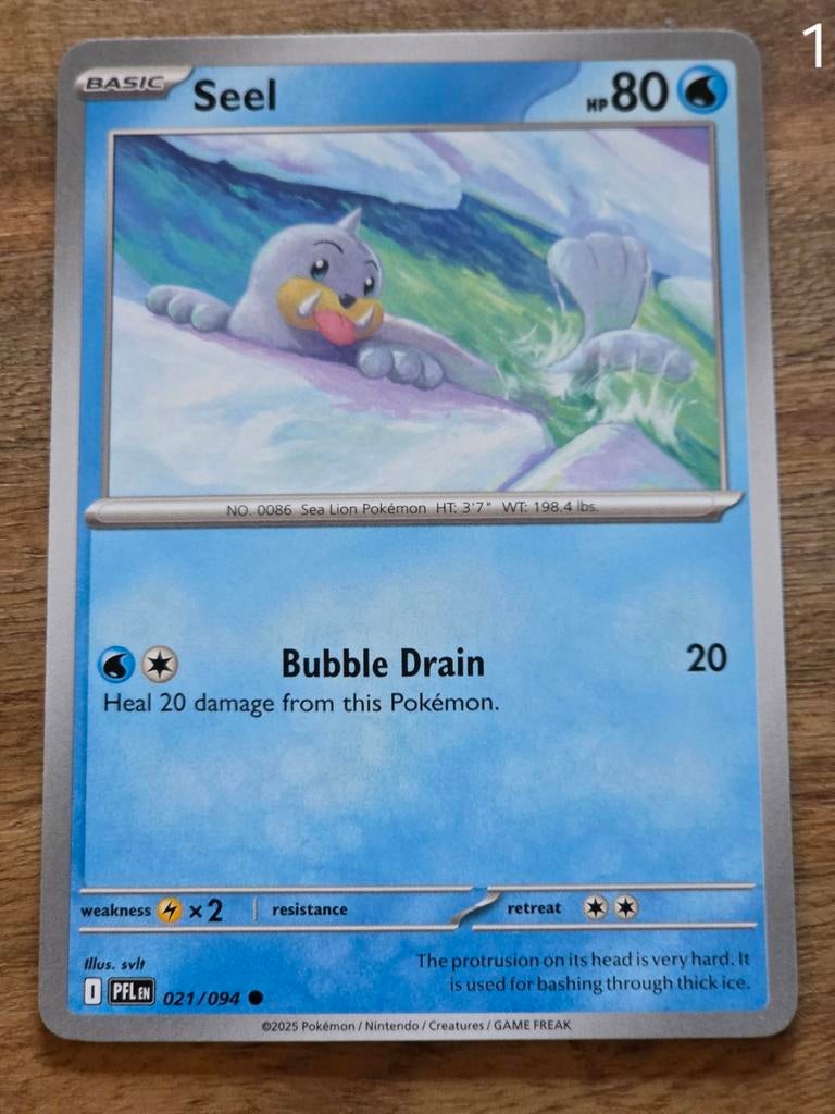 Pokémon Seel 021/094 - Non Holo - PFL, Ophalen of Verzenden, Nieuw, Losse kaart
