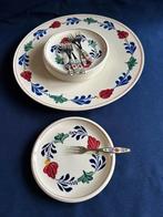 Boerenbont gebaksset 13 delig, Huis en Inrichting, Keuken | Servies, Ophalen of Verzenden, Zo goed als nieuw, Bord(en), Aardewerk