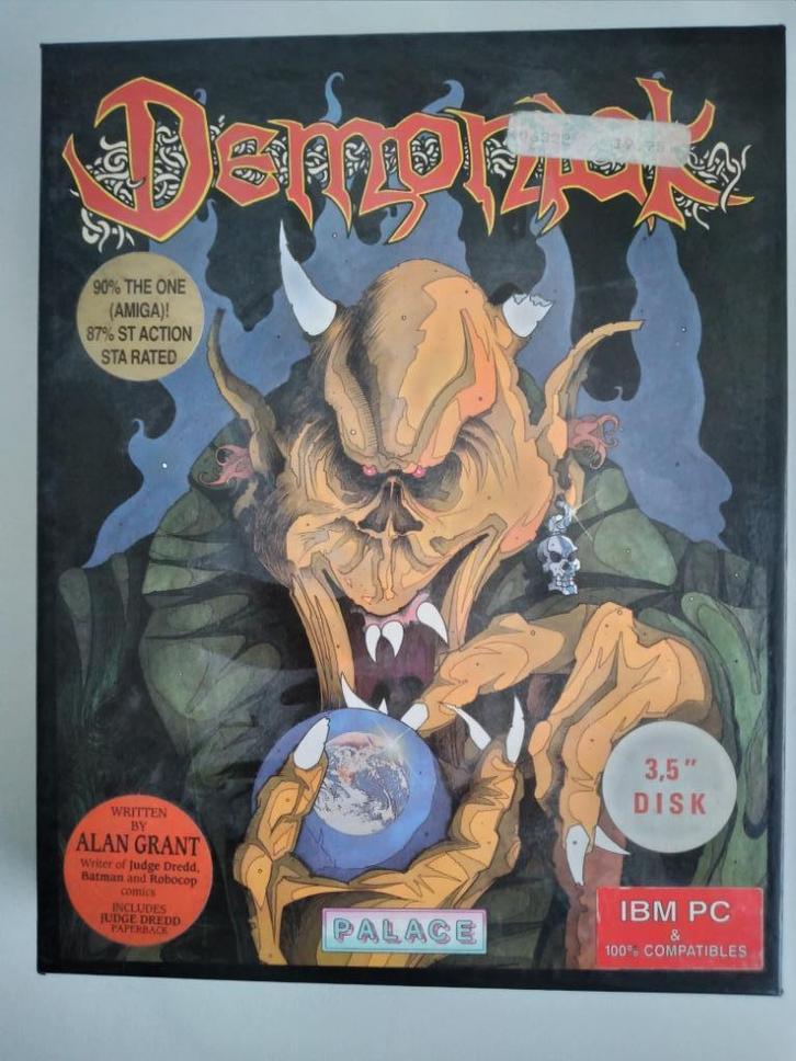 Demoniak Big Box vintage PC game 1991 compleet met comic, Spelcomputers en Games, Games | Pc, Zo goed als nieuw, Avontuur en Actie