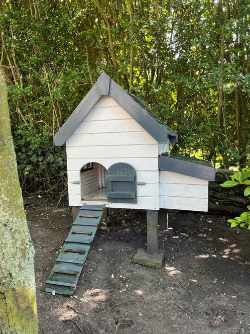 Kippenhok hardhout, Dieren en Toebehoren, Pluimvee | Toebehoren, Gebruikt, Kippenhok of Kippenren, Ophalen