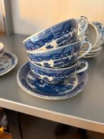 Blauw-Wit Porseleinen Kopjes en Schotels, Ophalen of Verzenden