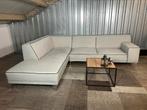 Zeer Nette | Witte Hoekbank Stof | Gereinigd |, Huis en Inrichting, Banken | Bankstellen, 250 tot 300 cm, Hoekbank, Ophalen of Verzenden