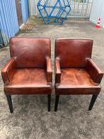 2 schapen leren stoelen, Huis en Inrichting, Stoelen, Ophalen, Zo goed als nieuw, Bruin