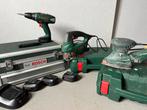 Bosch Set: Accuboormachine, Decoupeerzaag, Schuurmachine, Doe-het-zelf en Verbouw, Gereedschap | Boormachines, Ophalen of Verzenden