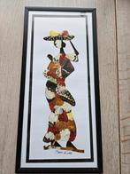 Afrikaans schilderijtje gemaakt van vlinders, Minder dan 50 cm, Nieuw, Minder dan 50 cm, Schilderij