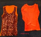 Glitter Top oranje maar xs/s, Ophalen of Verzenden, Zo goed als nieuw, Maat 34 (XS) of kleiner