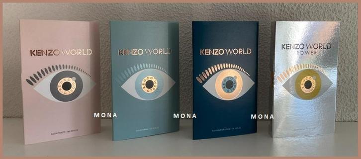 KenzoWorld set 4 parfum samples proefjes testers monsters, Sieraden, Tassen en Uiterlijk, Uiterlijk | Parfum, Nieuw, Verzenden