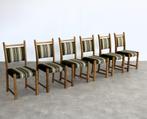 brutalist eetkamerstoelen | vintage stoelen | jaren 60 | eik, Hout, Gebruikt, Bruin, .