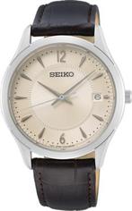 Seiko SUR421P1 Herenhorloge, Seiko, Leer, Staal, Polshorloge