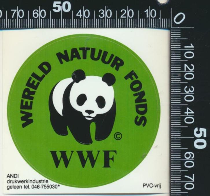 Sticker: WWF - Wereld Natuur Fonds (1), Verzamelen, Stickers, Zo goed als nieuw, Dier en Natuur, Ophalen of Verzenden