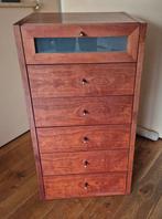 Ladenkast kersenkleur, 6 lades, Nederlands fabrikaat, Ophalen, Minder dan 50 cm, Zo goed als nieuw, Tijdloos