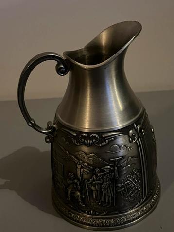 Vintage Tinnen Wijnkan - 95% Zinm beschikbaar voor biedingen