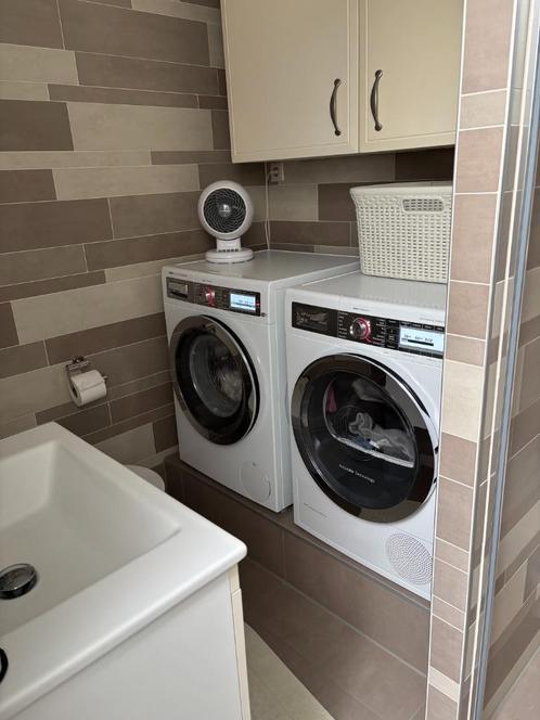 Bosch i-DOS wasmachine en zelfreinigende warmtepompdroger, Witgoed en Apparatuur, Wasmachines, Gebruikt, Voorlader, 8 tot 10 kg