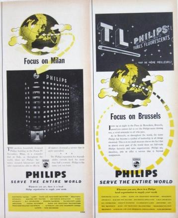 7 VS vintage advertenties reclames Philips 1950-68 research beschikbaar voor biedingen