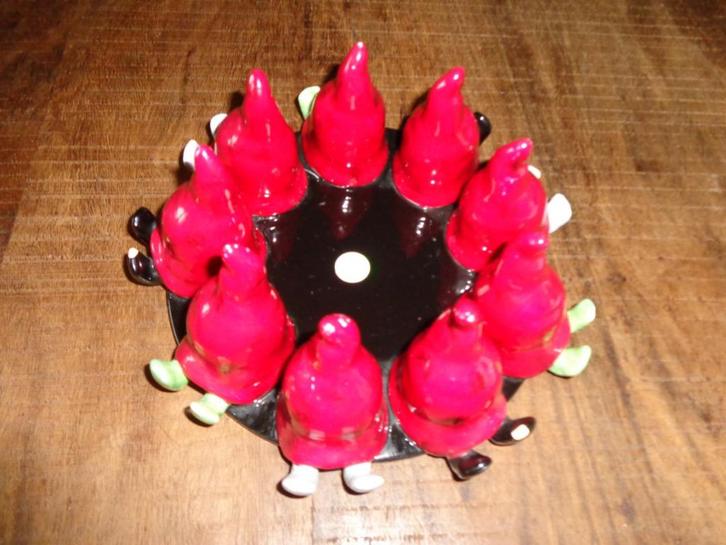 Kerst plateau met gnomes voor grote kaars. Carin Kry., Diversen, Kerst, Nieuw, Ophalen of Verzenden