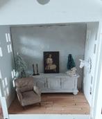 Brocante look shabby kerst poppenhuis, Verzamelen, Poppenhuizen en Toebehoren, Ophalen of Verzenden, Zo goed als nieuw, Poppenhuis