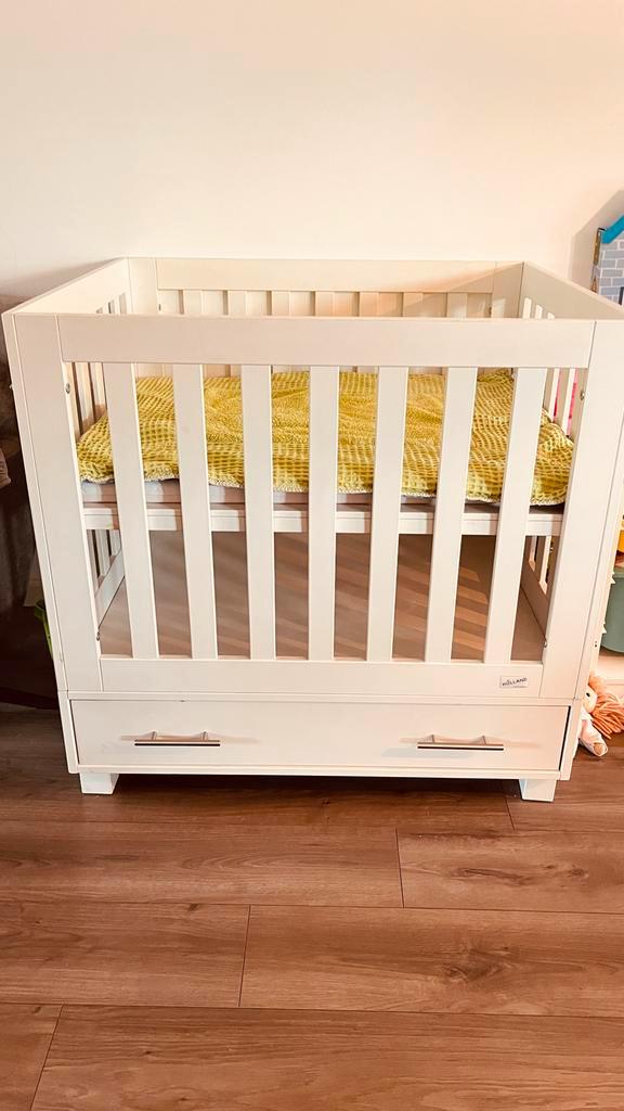 Box met matras en kleed, Kinderen en Baby's, Boxen, Gebruikt, Vierkant, In hoogte verstelbaar, Boxkleed, Lade, Ophalen