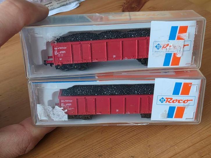 Roco NS Cargo Eanos'en met lading, Hobby en Vrije tijd, Modeltreinen | N-Spoor, Zo goed als nieuw, Wagon, Gelijkstroom, Roco, NS