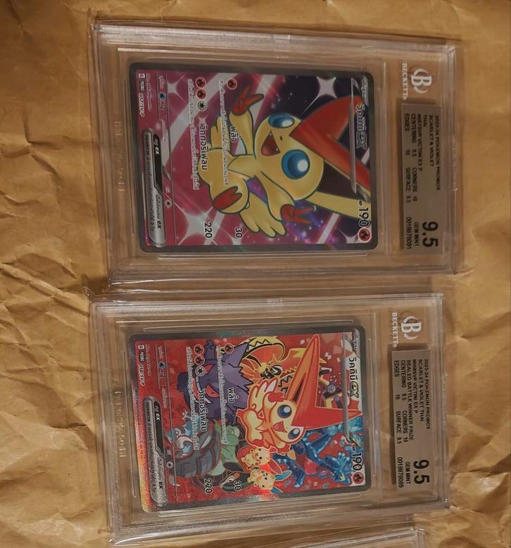 Bgs 9.5 victini ex 058 sv-p thai, Hobby en Vrije tijd, Verzamelkaartspellen | Yu-gi-Oh!, Nieuw, Ophalen of Verzenden