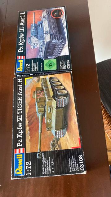 Revell tiger en kpfw III 1:72 beschikbaar voor biedingen