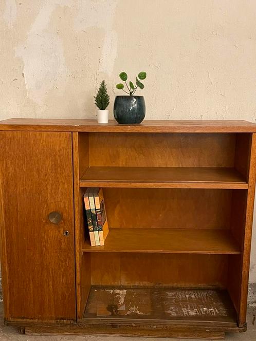 Vintage dressoir/boekenkast jaren 50/60, Huis en Inrichting, Kasten | Dressoirs, Gebruikt, 50 tot 100 cm, 25 tot 50 cm, Ophalen