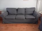 Ektorp 3 zits donker grijze bankhoezen, Ophalen, Gebruikt, Driepersoons, 75 tot 100 cm