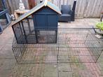 Konijnenhok + ren binnen/buiten, Dieren en Toebehoren, Knaagdieren en Konijnen | Hokken en Kooien, Ophalen, 110 cm of meer, Cavia